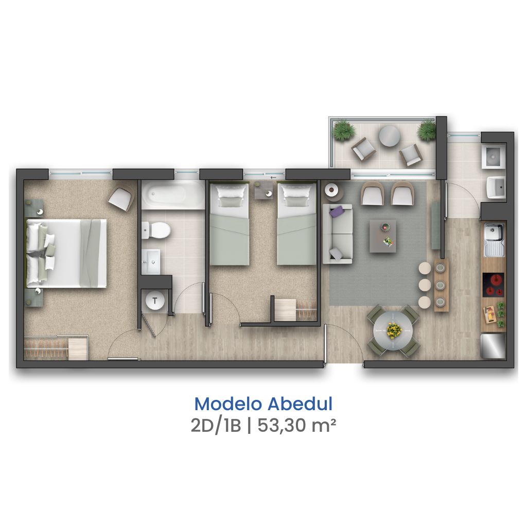 Departamento Abedul Condominio El Carmen Temuco