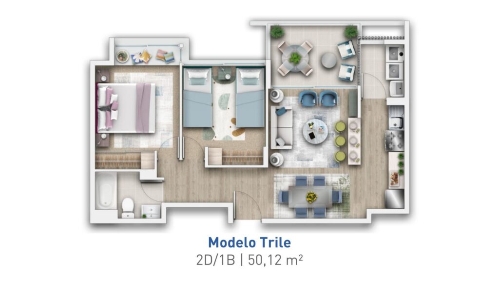 Depto Trile Condominio Mirador San Pedro I