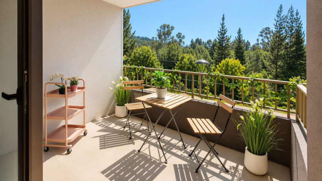 Terraza espaciosa Condominio Las Acacias II